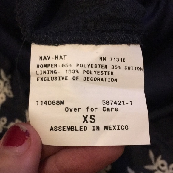 NWT A. BYER blue off the shoulder strap romper - Picture 12 of 13